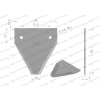 Nóż żniwny 82x76x2mm otwór 5.6 zastosowanie N336G Mörtl WARYŃSKI-112851