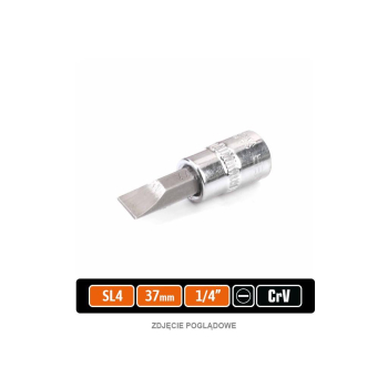 Klucz nasadowy 1/4" z bitem SL 4x37 mm, S2/CR-V, Teger