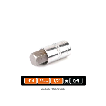 Klucz nasadowy 1/2" z bitem HEX H14x55 mm, S2/CR-V, Teger