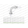Kolanko hydrauliczne metryczne łukowe AB M20x1.5   Waryński-113139