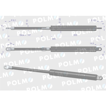 Siłownik podnoszenia maski John Deere AL78435 POLMO-113738
