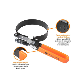 Klucz do odkręcania filtrów - taśmowy 95-110MM / TEGER-113825