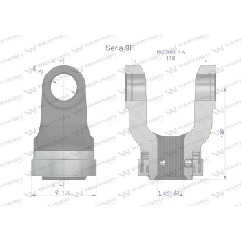 Widłak z pierścieniem 1 3/4 Z20 - 41X118 Seria 9R CE2020 Waryński-113870
