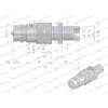 Szybkozłącze hydrauliczne wtyczka long M18x1.5 gwint zewnętrzny EURO (9100818W) (ISO 7241-A) Waryński  (opakowanie 1