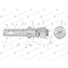 Sworzeń z gwintem T-SG22502240140.1 fi 22/50 mm M22x1.5/40 mm  140 mm TEGER-114413