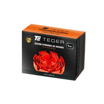 Zestaw otwornic do drewna 5szt. / TEGER-114303
