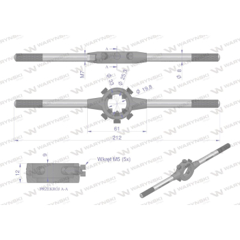 Oprawka 25x9 do narzynek ręcznych  M7-M9 Waryński-114705