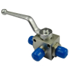 Zawór kulowy hydrauliczny 3-drożny M18x1.5 z otworami montażowymi