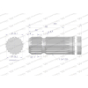 Wałek, WOM frezowany jednostronnie 300mm Z20 - 1 3/4, Waryński-115949