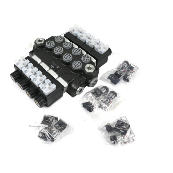 Rozdzielacz hydrauliczny 4-sekcyjny sterowany elektrycznie 12V 40L VOIMA-115153