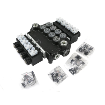 Rozdzielacz hydrauliczny 4-sekcyjny sterowany elektrycznie 12V 80L VOIMA-115183