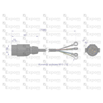 Złącze elektryczne 7x7 typu wtyczka złącze EXPOM KWIDZYN eu-115581