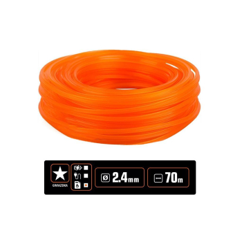 Żyłka tnąca do podkaszarek / Gwiazdka / 2.4 mm / 70 m / TEGER-115658