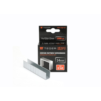 Zestaw zszywek tapicerskich HEAVY DUTY (typ G/140) 14/10,6/1,2mm / 1000 szt / TEGER