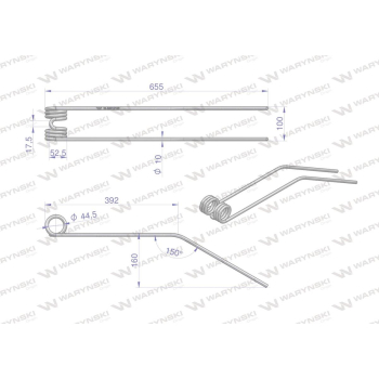Palec, sprężysty FI 10, ZKT 350-420 OC SM zastosowanie InterTech, Waryński