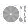 Talerz, prosty falowany gruba fala 510 otwór 40x40 grubość 5 mm stal borowa, Waryński-116295