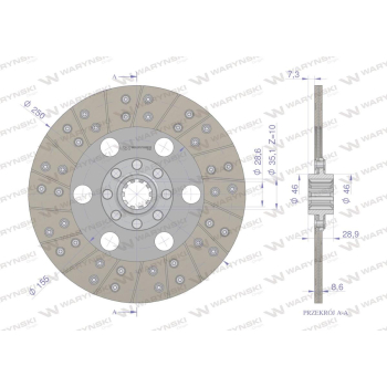 Tarcza sprzęgła John Deere AH12305 WARYŃSKI-116342