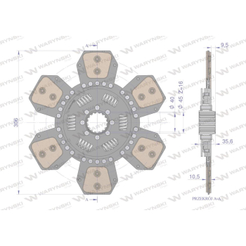 Tarcza sprzęgła ceramiczna  Renault 6005001440 WARYŃSKI-116366