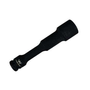 Nasadka udarowa 1/2", sześciokątna slim bardzo długa przelotowa ze stali CrMo 24mm długość 150 mm, stosowane w mechanice do kluczy udarowych, Waryński