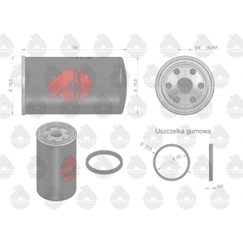 Filtr oleju PP-49, PP49, MF-3 ORYGINAŁ URSUS,-116945