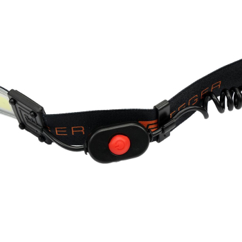 Latarka czołówka,  paskowa SOFT  LED COB  450lm z funkcją RED z tyłu ładowana USB, Teger-118378