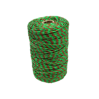 Plecionka, do elektryzatora 2,5mm, 3x0,20mm SS zielono-pomarańczowa 200m, Royal Farm-118397