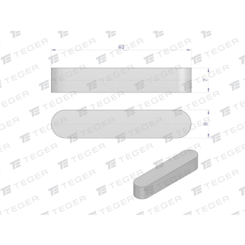 Wpust pryzmatyczny 8x7x40 TEGER,-118474