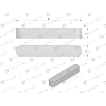 Wpust pryzmatyczny 8x7x45 TEGER,-118554