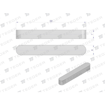 Wpust pryzmatyczny 8x7x56 TEGER,-118560