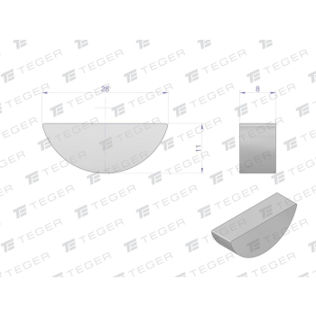 Wpust czółenkowy 8x11 TEGER,-118576