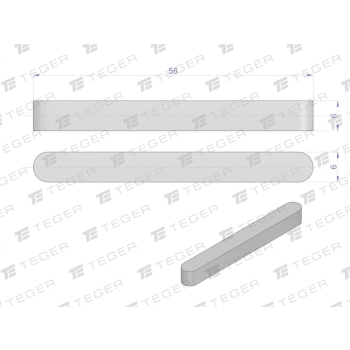 Wpust pryzmatyczny 6x6x56 TEGER,-118598