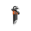 Zestaw kluczy imbusowych, TORX T10-T50 - DŁUGIE 9szt, Teger