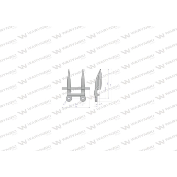 Bagnet palec podwójny hartowany zastosowanie Claas 626295.2 676235 Waryński-11904