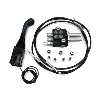 Zestaw do Ładowacz TUR -Rozdzielacz 40L 2-sekcyjny + Joystick z przyciskiem + Elementy złączne + Linki na kulkę 2000mm VOIMA