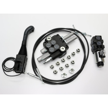 Zestaw (1 sekcja pływająca) do Ładowacz TUR -Rozdzielacz 80L 2-sekcyjny + Elektrozawór + Joystick z przyciskiem + Elementy złączne + Linki na kulkę 20