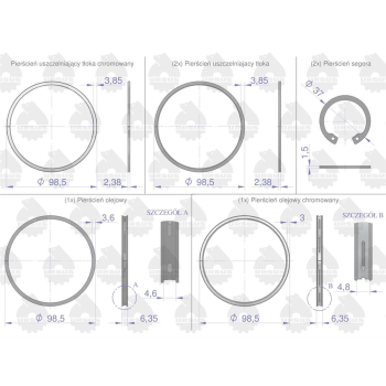 Zestaw naprawczy silnika 31358348, 0437990 MF4 (komplet) ORYGINAŁ URSUS-120027