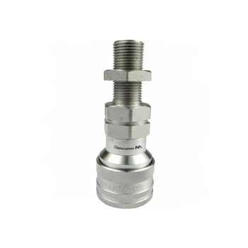 Szybkozłącze hydrauliczne gniazdo long M18x1.5 gwint zewnętrzny EURO (9100818GL) (ISO 7241-A) Waryński (opakowanie 5