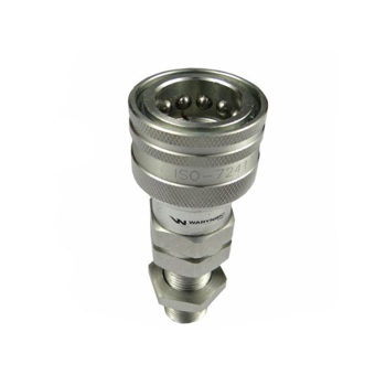 Szybkozłącze hydrauliczne gniazdo long M18x1.5 gwint zewnętrzny EURO (9100818GL) (ISO 7241-A) Waryński (opakowanie 5
