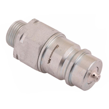 Szybkozłącze hydrauliczne wtyczka z eliminatorem ciśnienia M18x1.5 gwint zew. EURO (9100818W) (ISO 7241-A) Waryński (opakowanie 10szt)