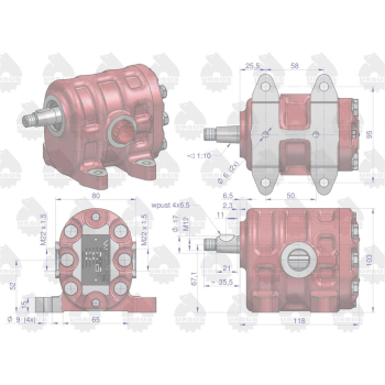Pompa hydrauliczna PZ18AT podnośnika wzmocniona 23 l/min C-330 ORYGINAŁ URSUS-12354