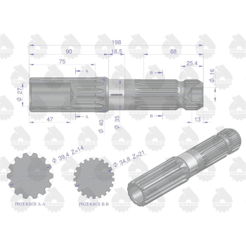 Końcówka WOM 1000 obr. C-385 ORYGINAŁ URSUS-12389