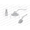 Zawór kulowy hydrauliczny 2-drogowy 2/2 M16x1.5 10L z otworami mocującymi 500 bar Waryński-12479