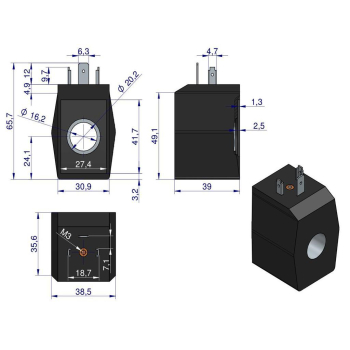 Cewka elektrozaworu 16mm 18W 230V-12450