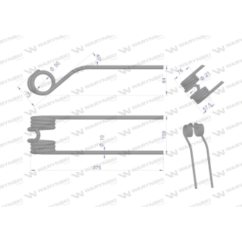 Palec przetrząsarka zastosowanie Deutz Fahr WARYŃSKI W-16502744-12615