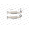 Przegub kierowniczy prawy 285mm- M22x1,5 AL110956 WARYŃSKI-12767