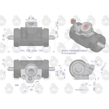 Cylinderek hamulcowy 952620 C-360 ORYGINAŁ URSUS-12702