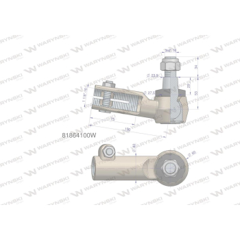 Przegub kierowniczy 130mm - M1 1/8