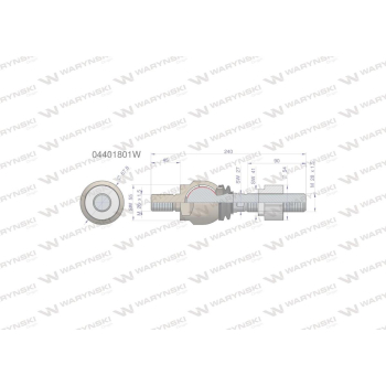 Przegub kierowniczy 240mm- M26x1,5; M28x1,5 04401801 WARYŃSKI-12800