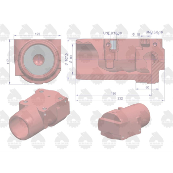 Cylinder podnośnika MF-3 ORYGINAŁ URSUS-12942