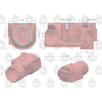 Cylinder podnośnika MF-4 ORYGINAŁ URSUS-12948